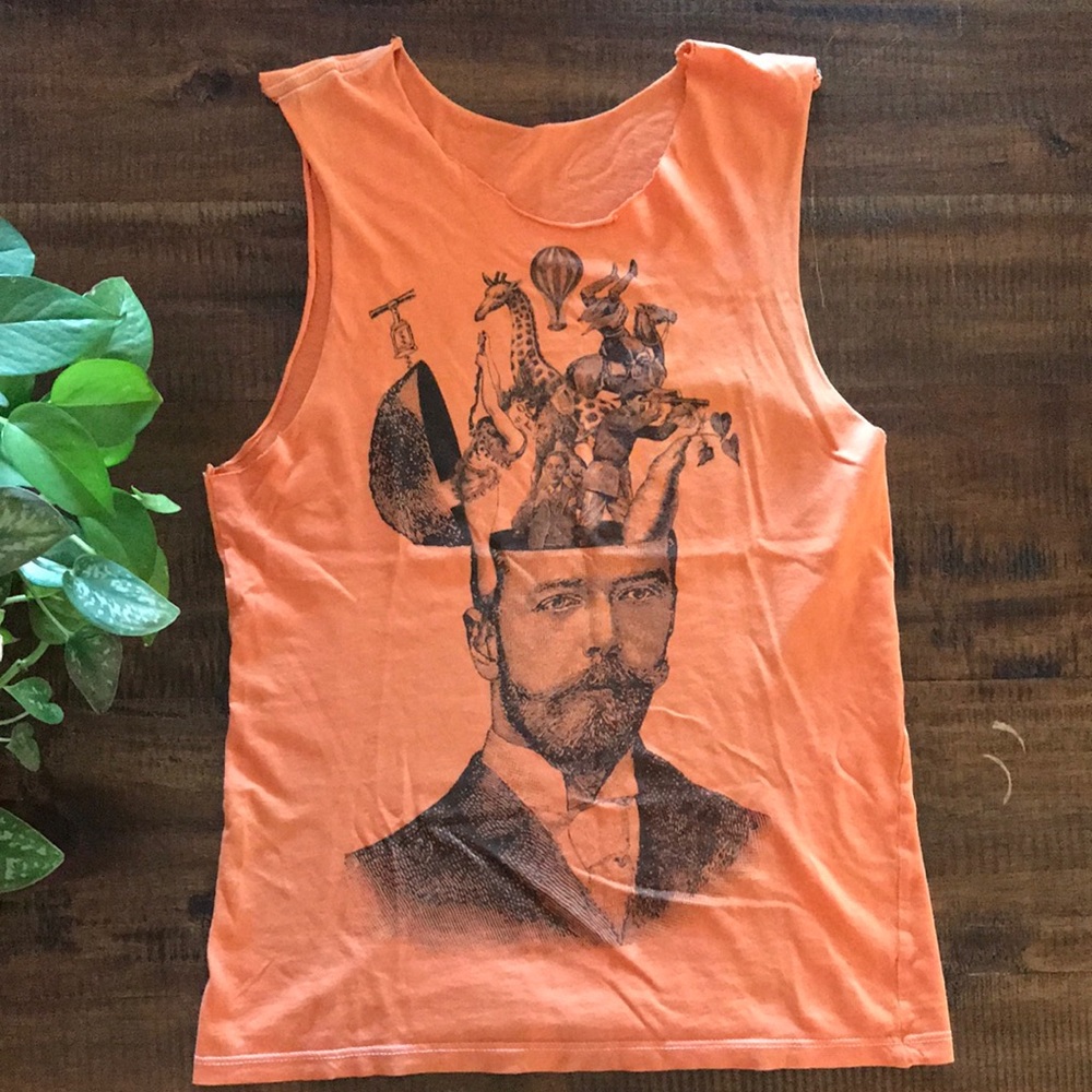 Vintage style graphic tank top